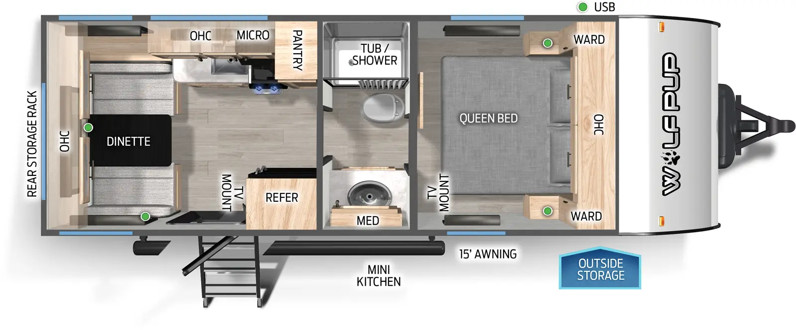 Wolf Pup 16CM Floorplan